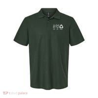 Peace Love Recycle Earth Day Polo thumb 0