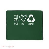 Peace Love Recycle Earth Day Mousepad thumb 0