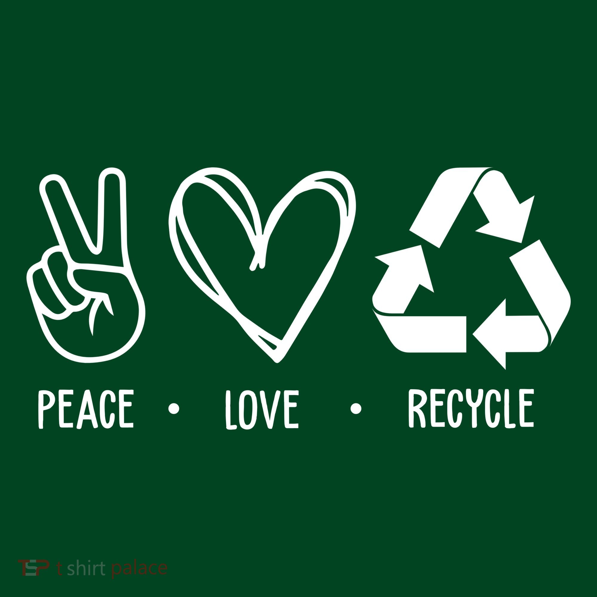 Peace Love Recycle Earth Day Mousepad