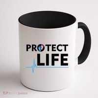 Protect Life Ribbon Pregnancy Infant Loss Awareness Stop Abortion Coffee Mug thumb 1