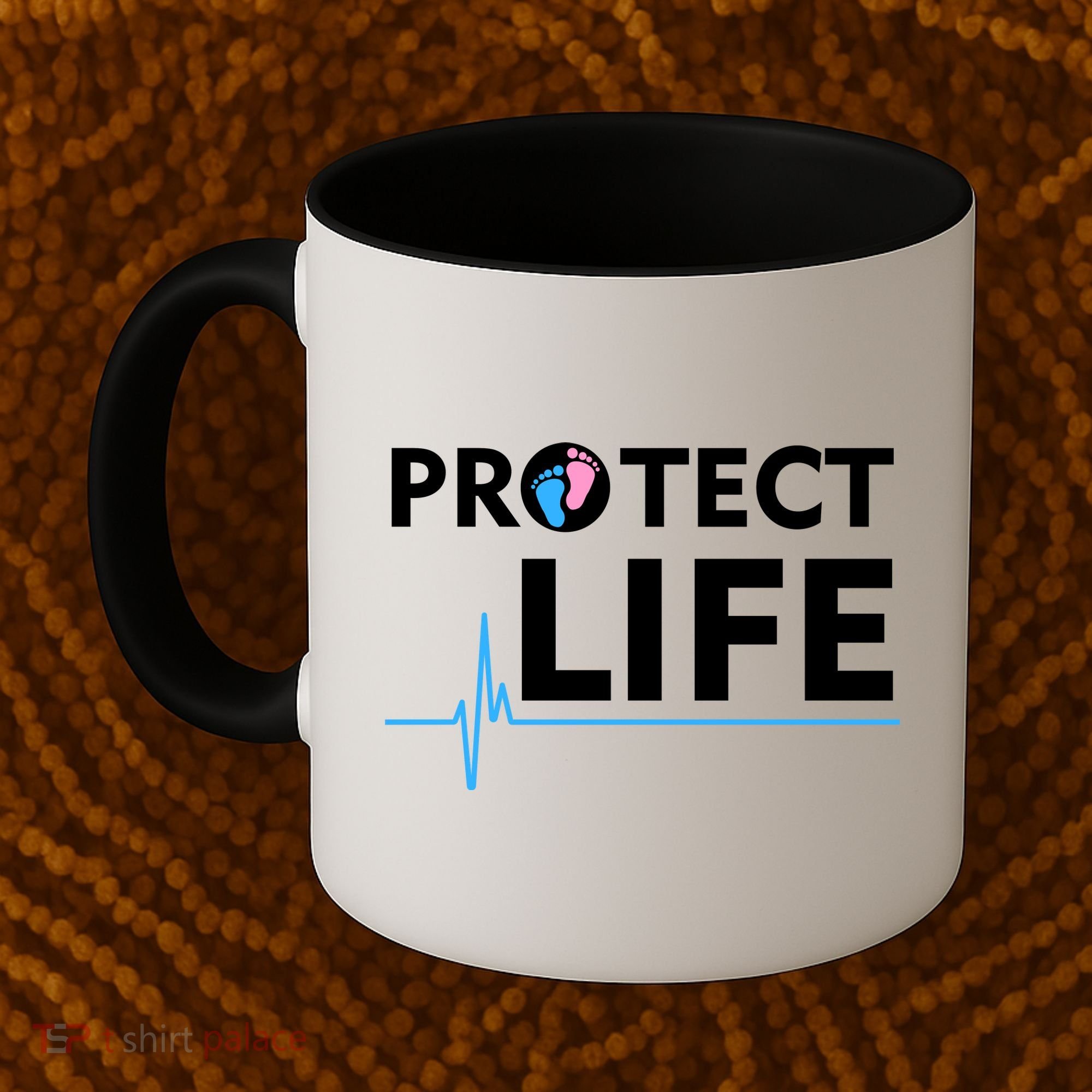 Protect Life Ribbon Pregnancy Infant Loss Awareness Stop Abortion Coffee Mug
