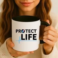 Protect Life Ribbon Pregnancy Infant Loss Awareness Stop Abortion Coffee Mug thumb 3