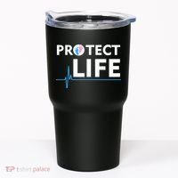 Protect Life Ribbon Pregnancy Infant Loss Awareness Stop Abortion Tumbler thumb 0