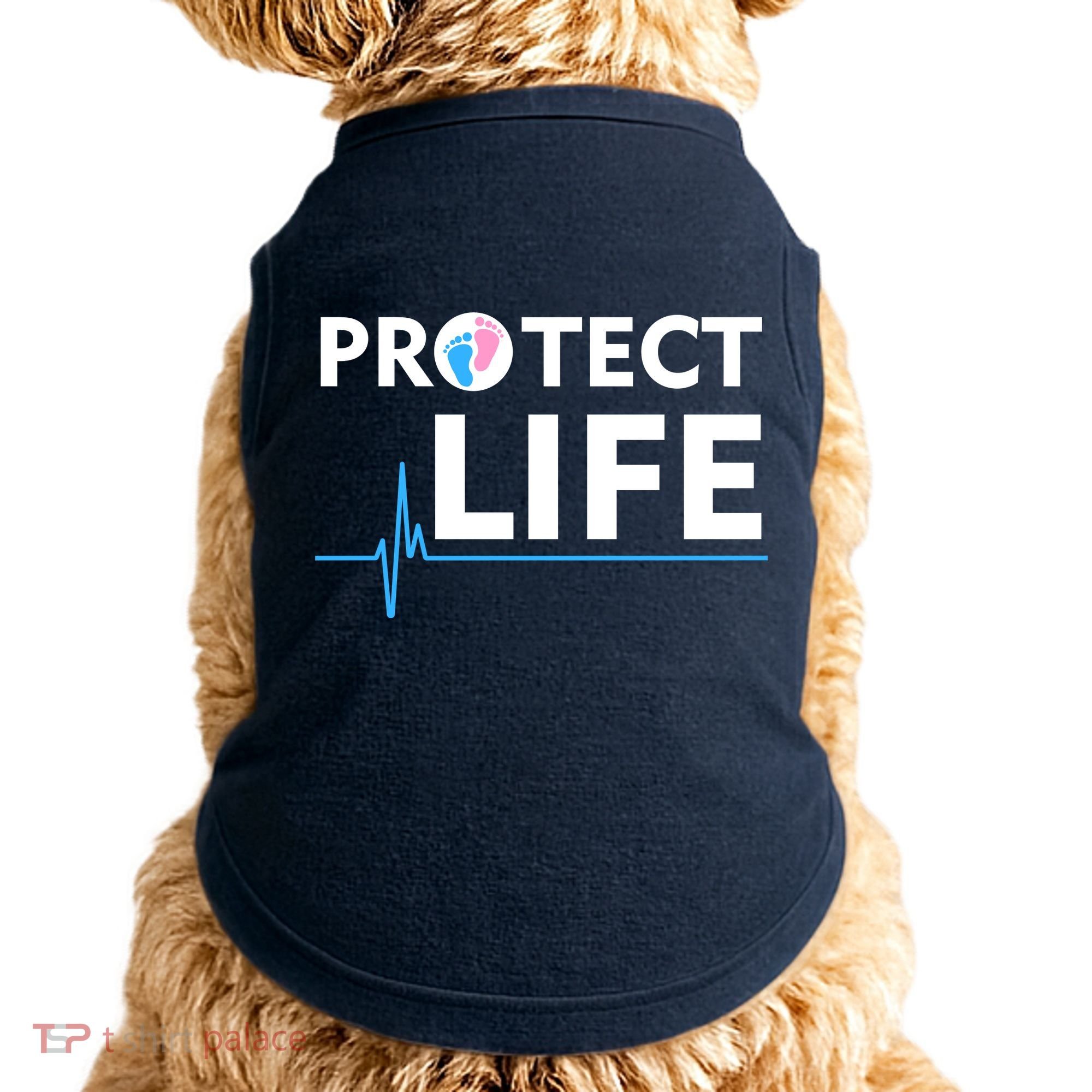 Protect Life Ribbon Pregnancy Infant Loss Awareness Stop Abortion Doggie Tank