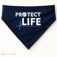 Protect Life Ribbon Pregnancy Infant Loss Awareness Stop Abortion USA-Made Doggie Bandana thumb 0
