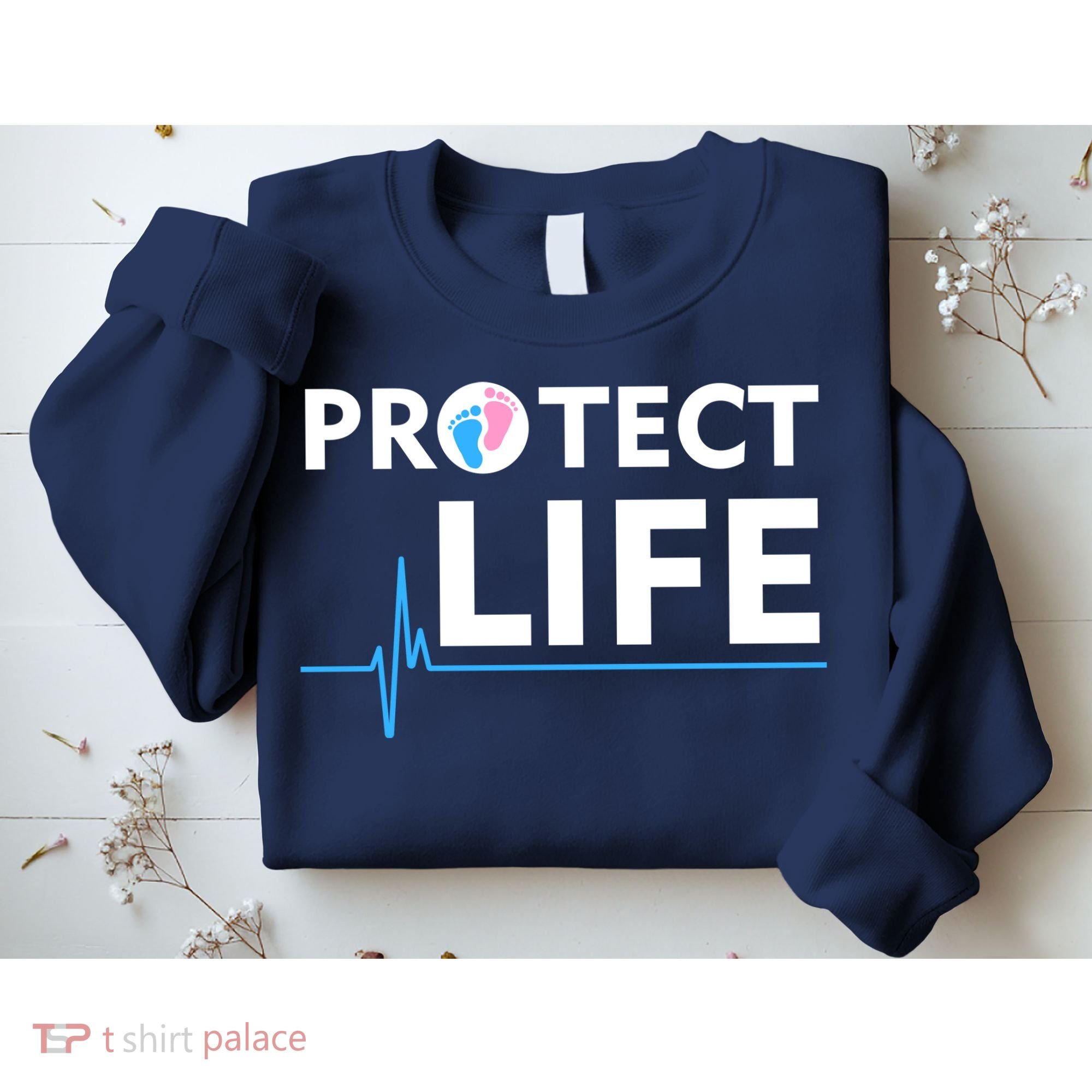 Protect Life Ribbon Pregnancy Infant Loss Awareness Stop Abortion Sweatshirt