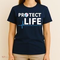 Protect Life Ribbon Pregnancy Infant Loss Awareness Stop Abortion T-Shirt thumb 4