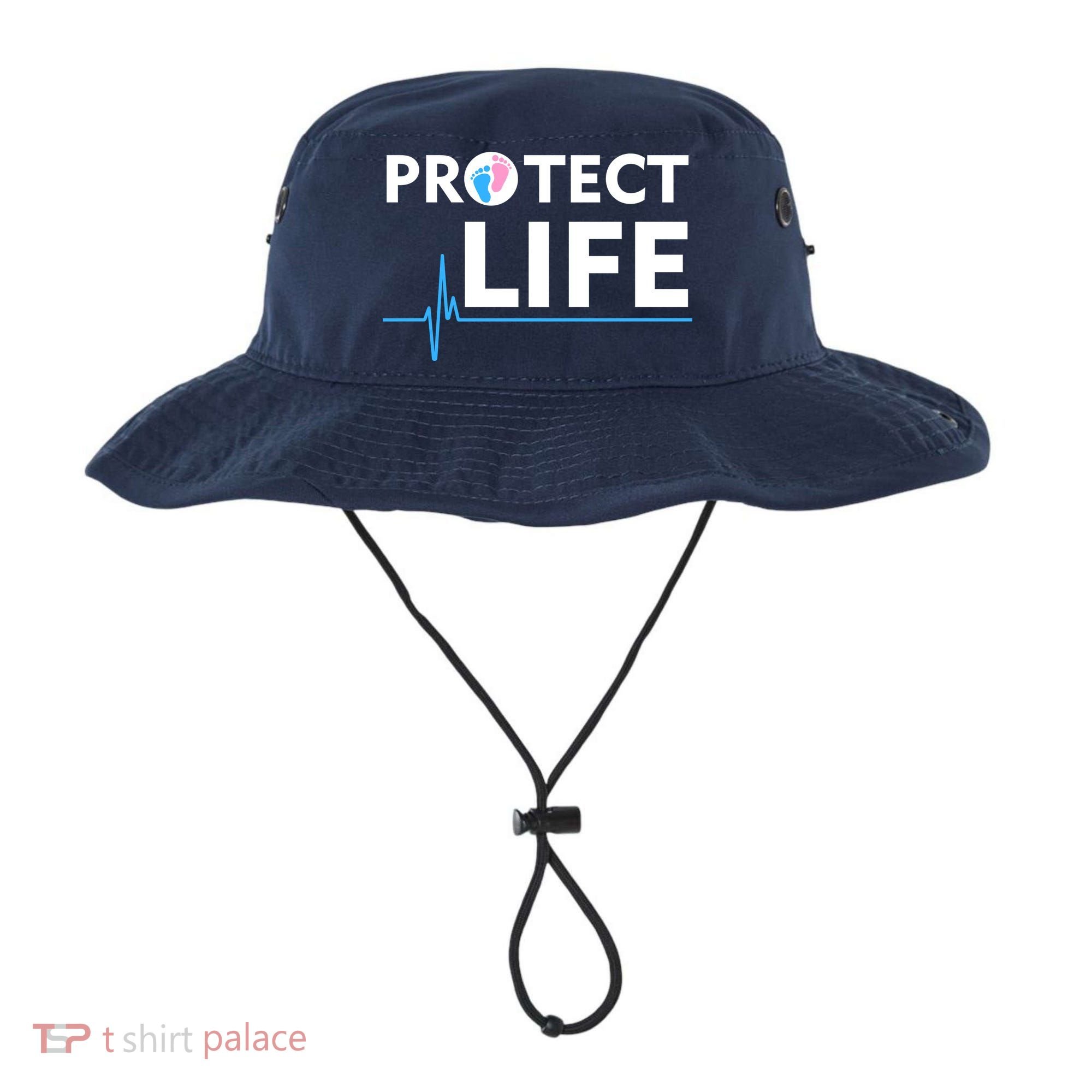 Protect Life Ribbon Pregnancy Infant Loss Awareness Stop Abortion Bucket Hat