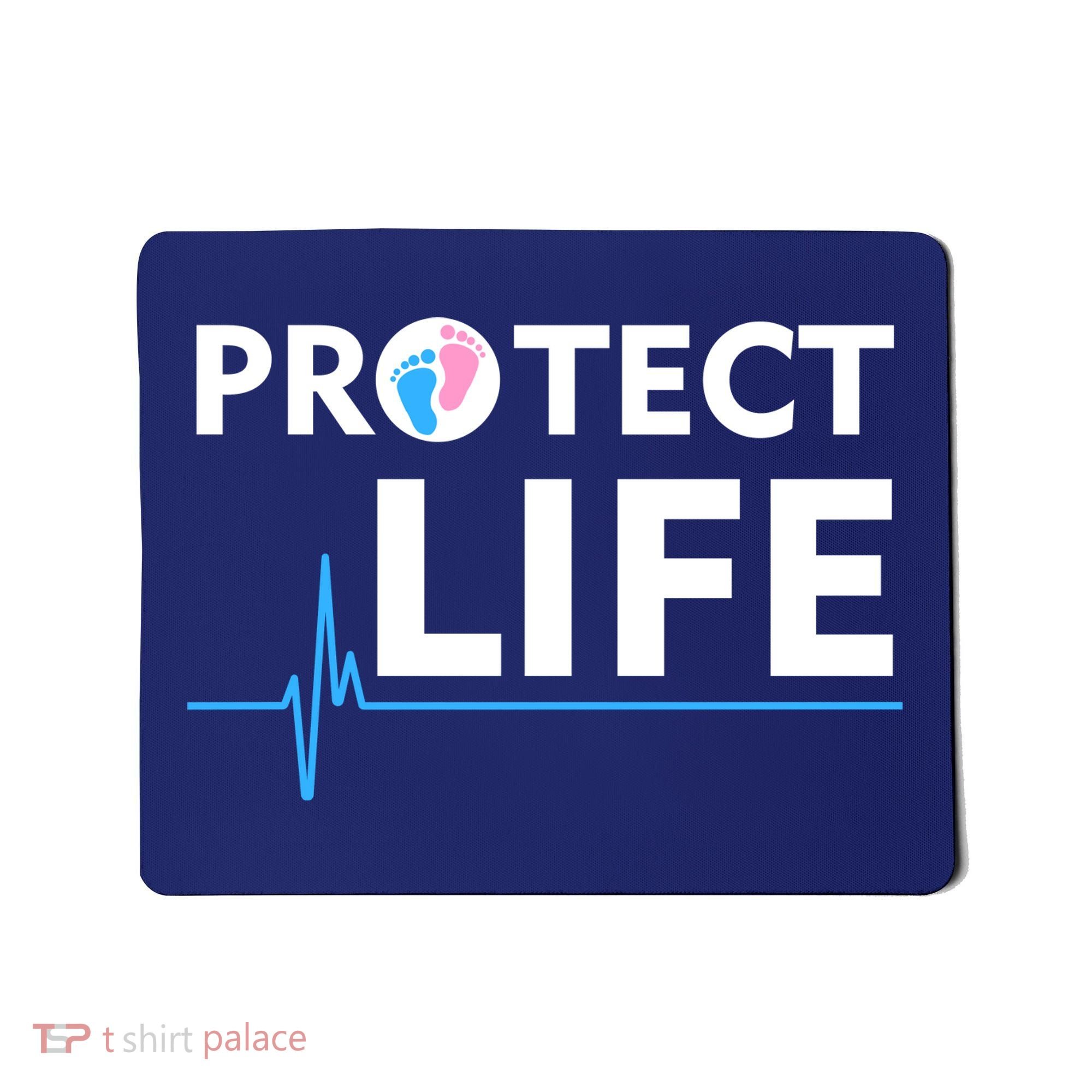 Protect Life Ribbon Pregnancy Infant Loss Awareness Stop Abortion Mousepad