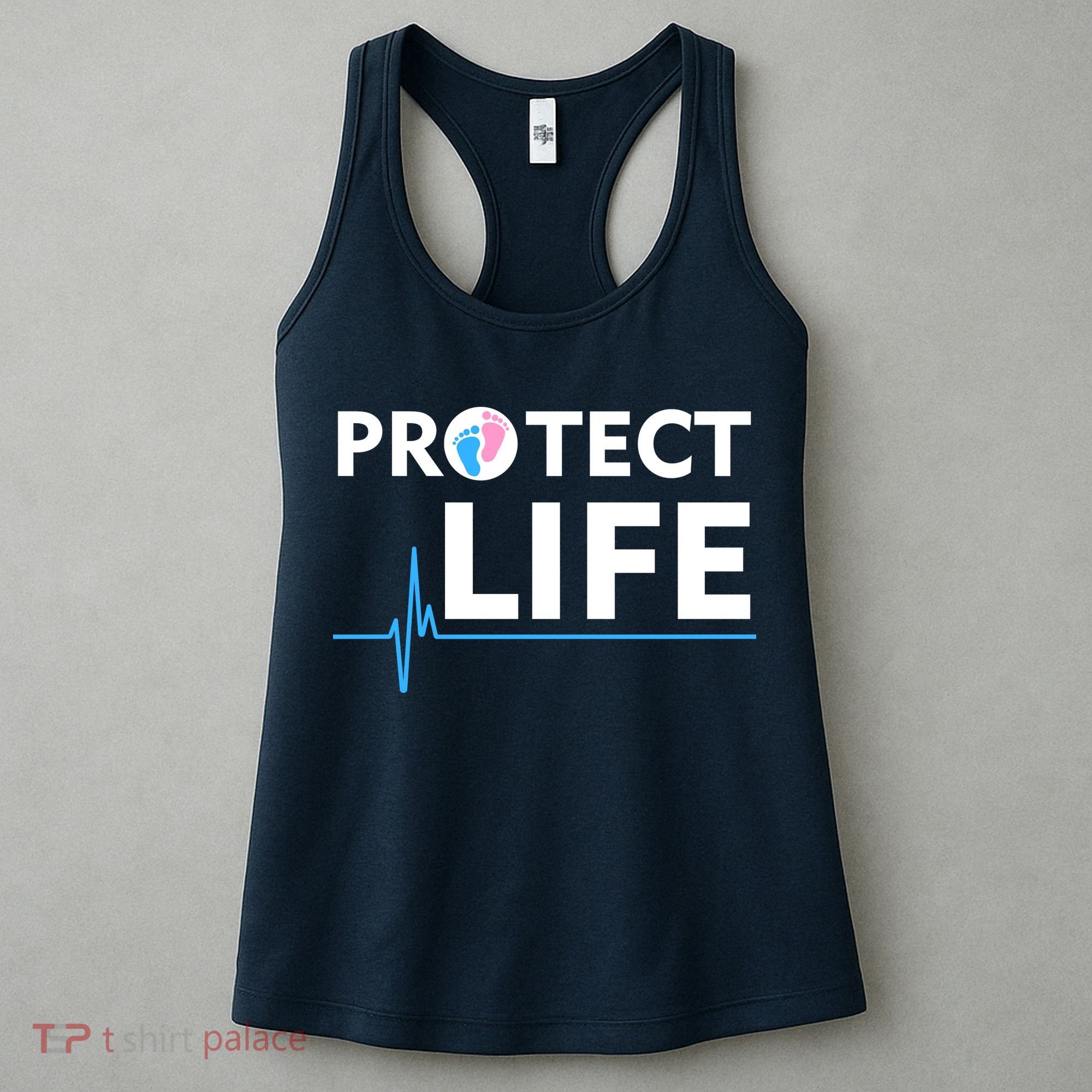 Protect Life Ribbon Pregnancy Infant Loss Awareness Stop Abortion Women's Tank Top