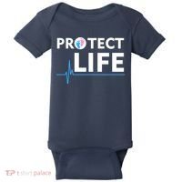 Protect Life Ribbon Pregnancy Infant Loss Awareness Stop Abortion Baby Bodysuit thumb 0