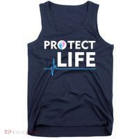 Protect Life Ribbon Pregnancy Infant Loss Awareness Stop Abortion Tank Top thumb 0