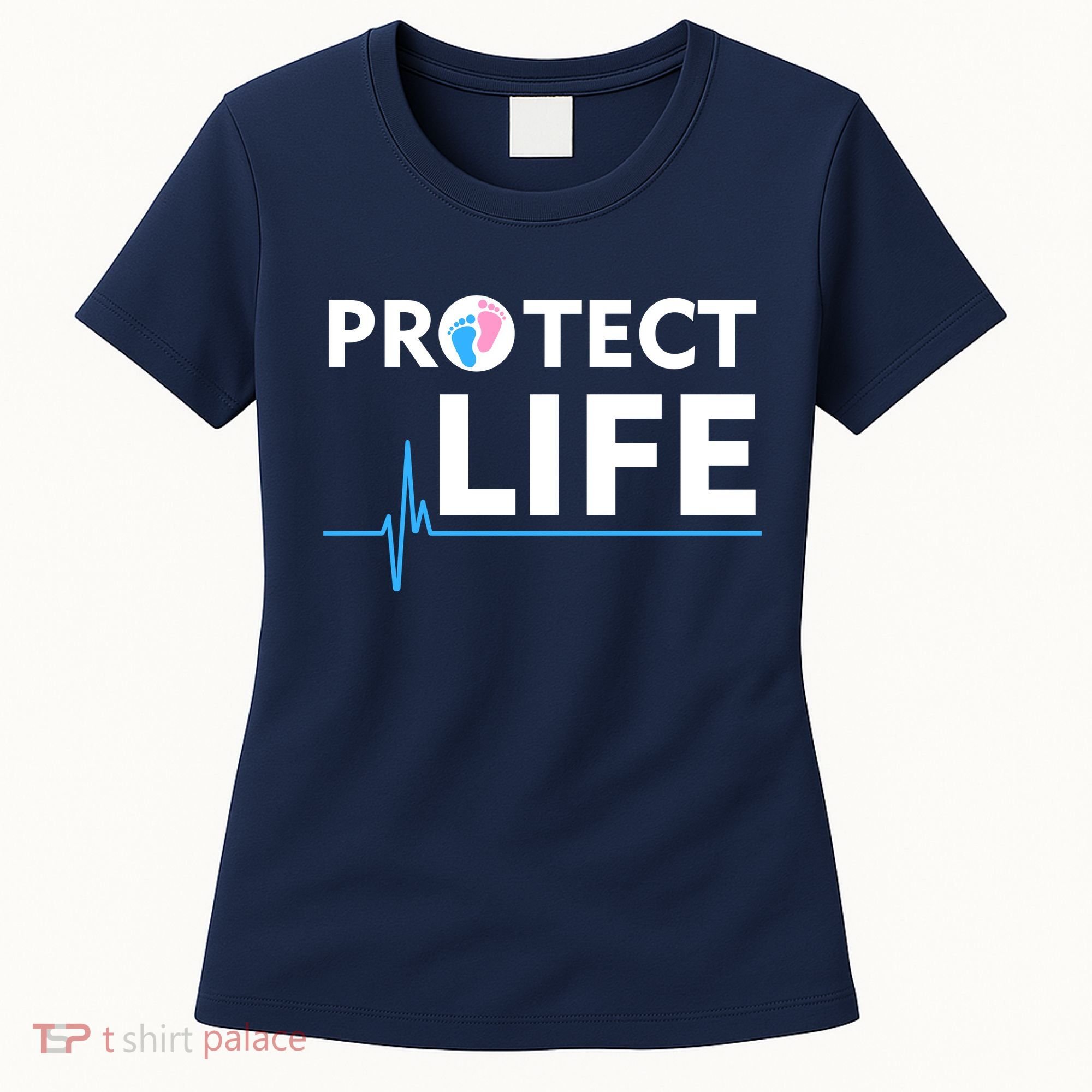 Protect Life Ribbon Pregnancy Infant Loss Awareness Stop Abortion Women's T-Shirt