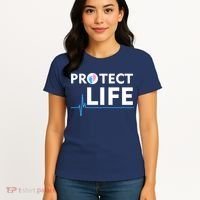 Protect Life Ribbon Pregnancy Infant Loss Awareness Stop Abortion Women's T-Shirt thumb 4