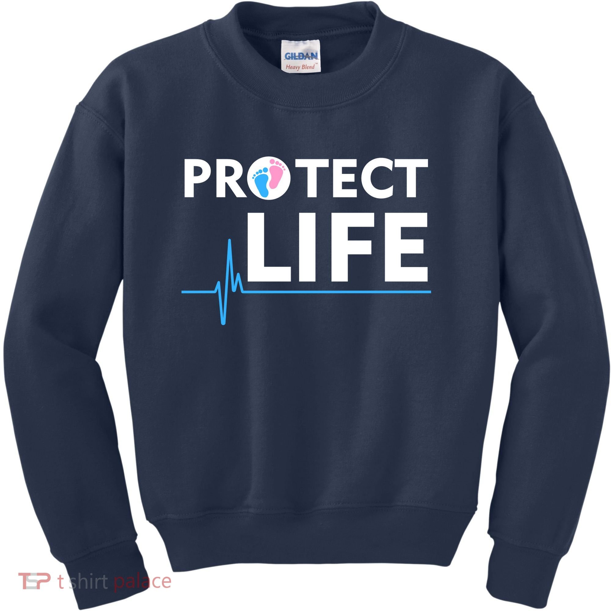 Protect Life Ribbon Pregnancy Infant Loss Awareness Stop Abortion Kids Sweatshirt