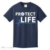 Protect Life Ribbon Pregnancy Infant Loss Awareness Stop Abortion Kids T-Shirt thumb 0