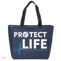 Protect Life Ribbon Pregnancy Infant Loss Awareness Stop Abortion Tote Bag thumb 0