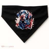 Patriotic Labrador Retriever Dog American Flag USA-Made Doggie Bandana thumb 0