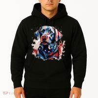 Patriotic Labrador Retriever Dog American Flag Hoodie thumb 2