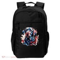 Patriotic Labrador Retriever Dog American Flag Backpack thumb 0