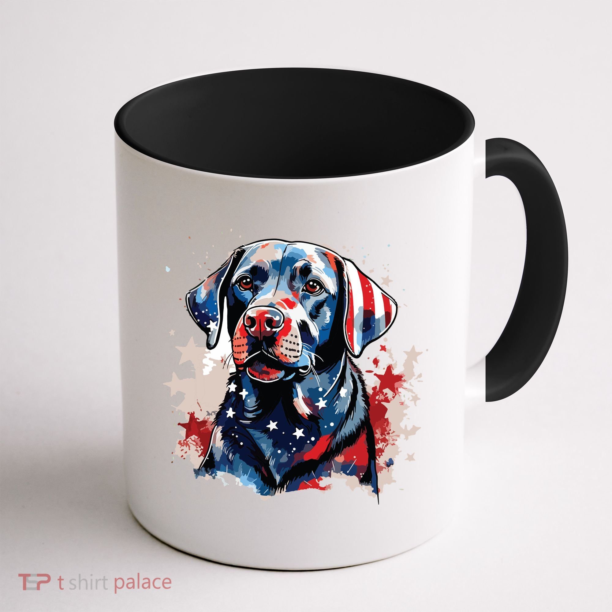 Patriotic Labrador Retriever Dog American Flag Coffee Mug
