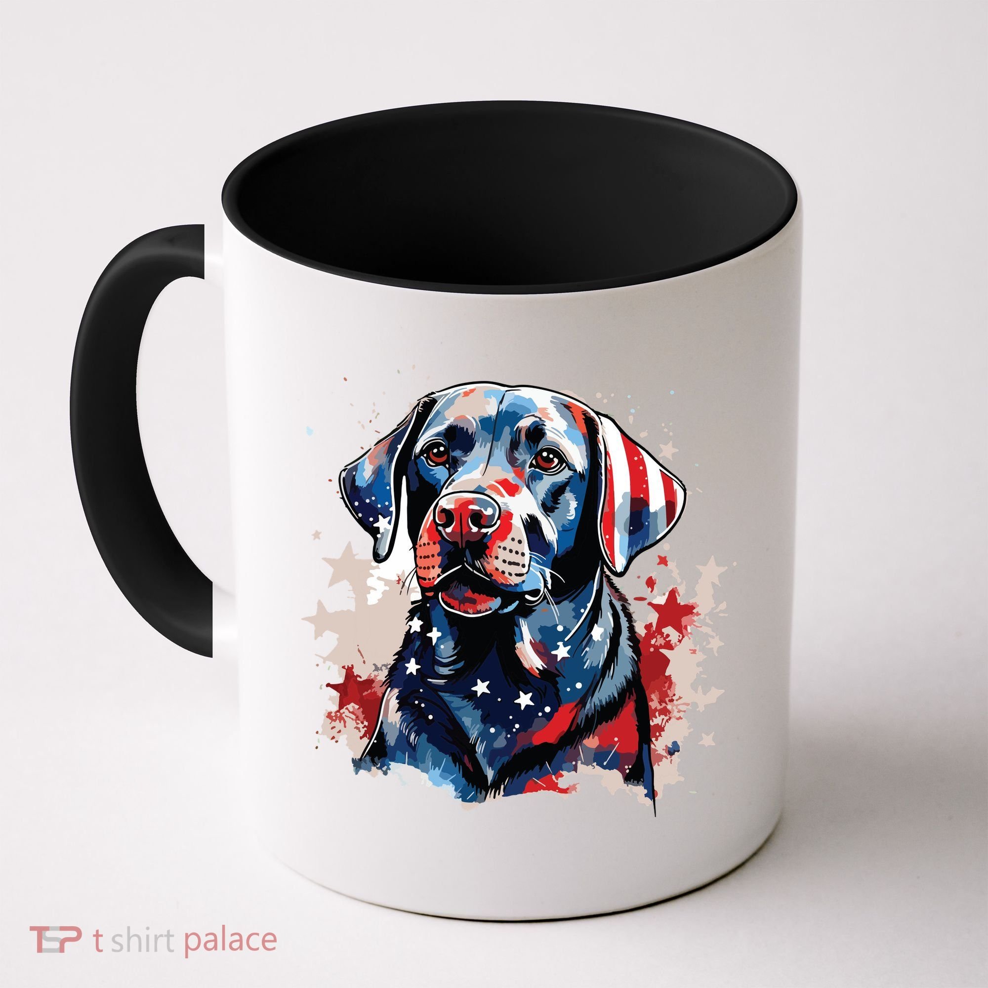 Patriotic Labrador Retriever Dog American Flag Coffee Mug