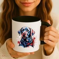 Patriotic Labrador Retriever Dog American Flag Coffee Mug thumb 3