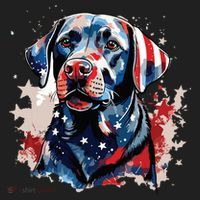 Patriotic Labrador Retriever Dog American Flag 15oz Campfire Ceramic Mug thumb 2