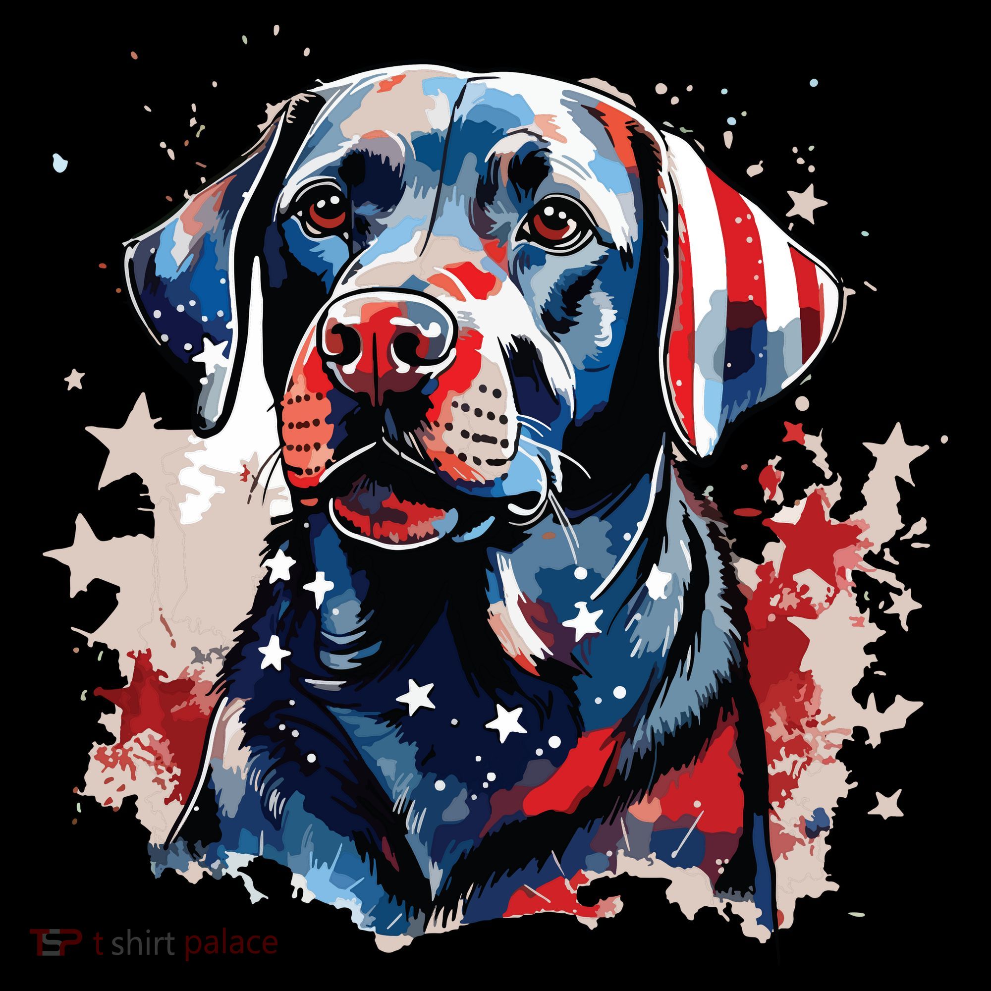 Patriotic Labrador Retriever Dog American Flag Women's Hoodie