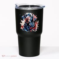Patriotic Labrador Retriever Dog American Flag Tumbler thumb 0