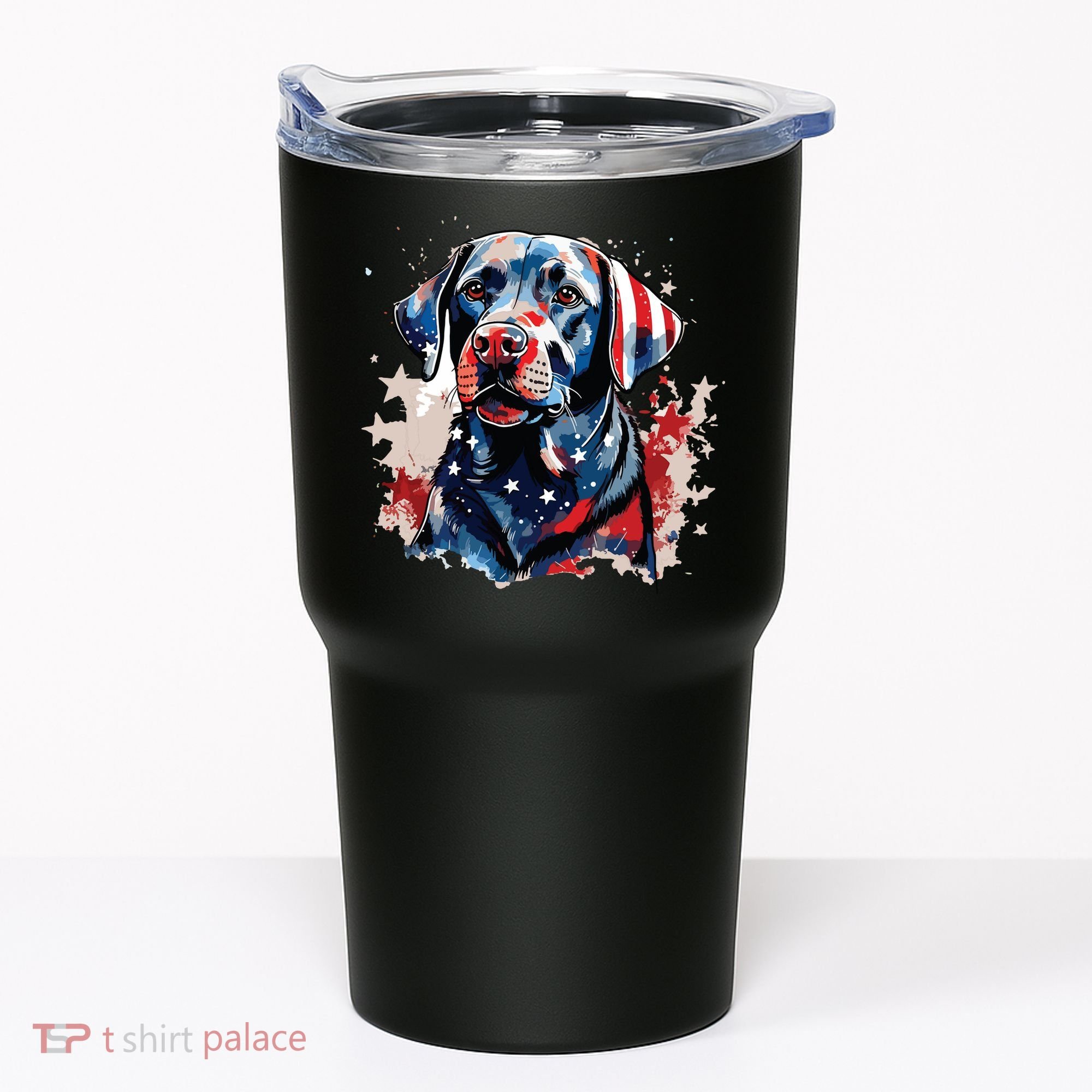Patriotic Labrador Retriever Dog American Flag Tumbler