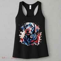 Patriotic Labrador Retriever Dog American Flag Women's Tank Top thumb 3
