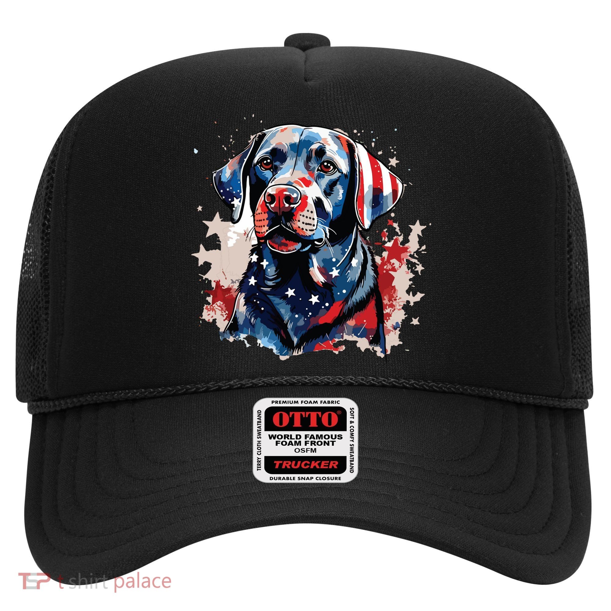 Patriotic Labrador Retriever Dog American Flag Hat