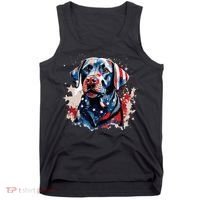Patriotic Labrador Retriever Dog American Flag Tank Top thumb 0