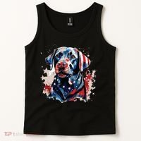 Patriotic Labrador Retriever Dog American Flag Tank Top thumb 2