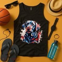 Patriotic Labrador Retriever Dog American Flag Tank Top thumb 4
