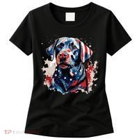 Patriotic Labrador Retriever Dog American Flag Women's T-Shirt thumb 0