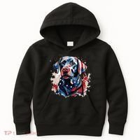 Patriotic Labrador Retriever Dog American Flag Kids Hoodie thumb 0
