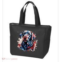Patriotic Labrador Retriever Dog American Flag Tote Bag thumb 3