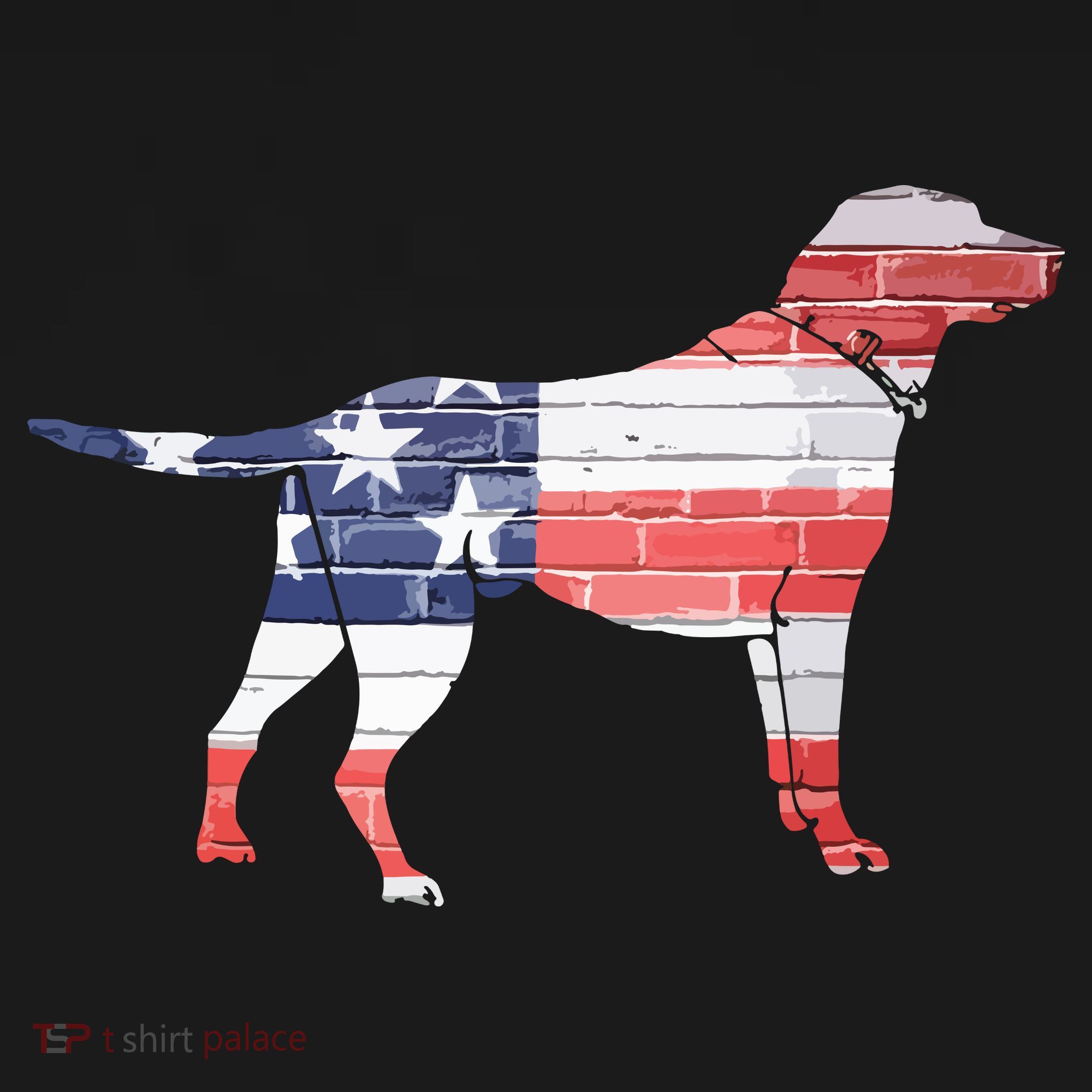Patriotic Labrador Retriever Wearing USA Flag Lab Puppy Dog Women's Tank Top