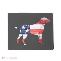 Patriotic Labrador Retriever Wearing USA Flag Lab Puppy Dog Mousepad thumb 0