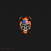 Patriotic Lacrosse Skull Apron thumb 3