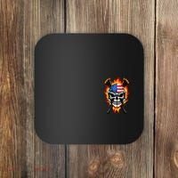 Patriotic Lacrosse Skull Coaster thumb 0