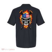 Patriotic Lacrosse Skull Polo thumb 1