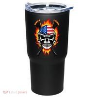 Patriotic Lacrosse Skull Tumbler thumb 1
