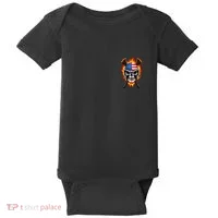 Patriotic Lacrosse Skull Baby Bodysuit thumb 0