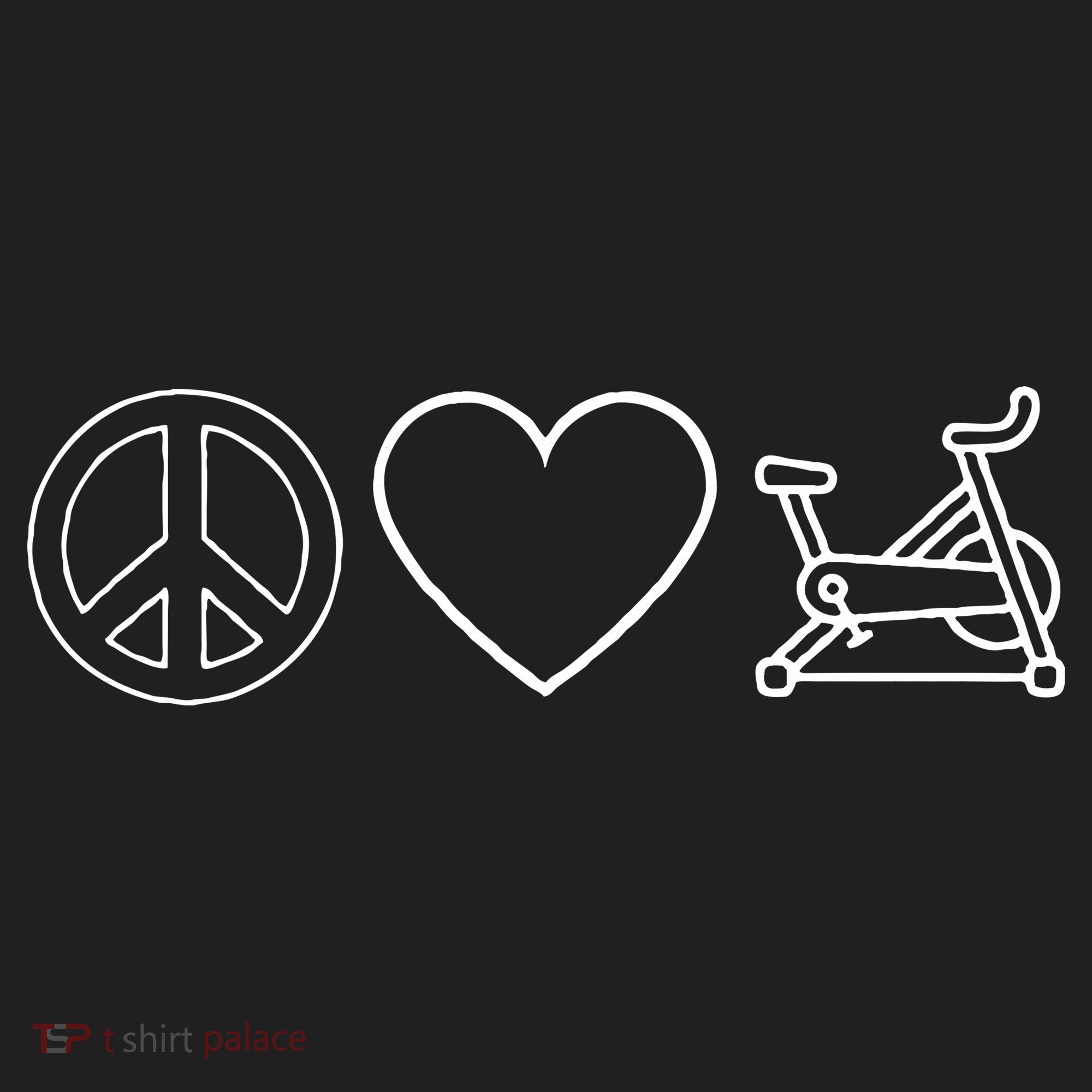 Peace Love Spin Heart Funny Spin Class Spinning Cycling Gym Beanie