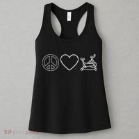 Peace Love Spin Heart Funny Spin Class Spinning Cycling Gym Women's Tank Top thumb 3