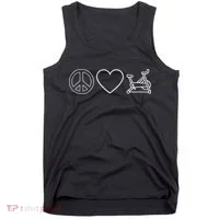 Peace Love Spin Heart Funny Spin Class Spinning Cycling Gym Tank Top thumb 0