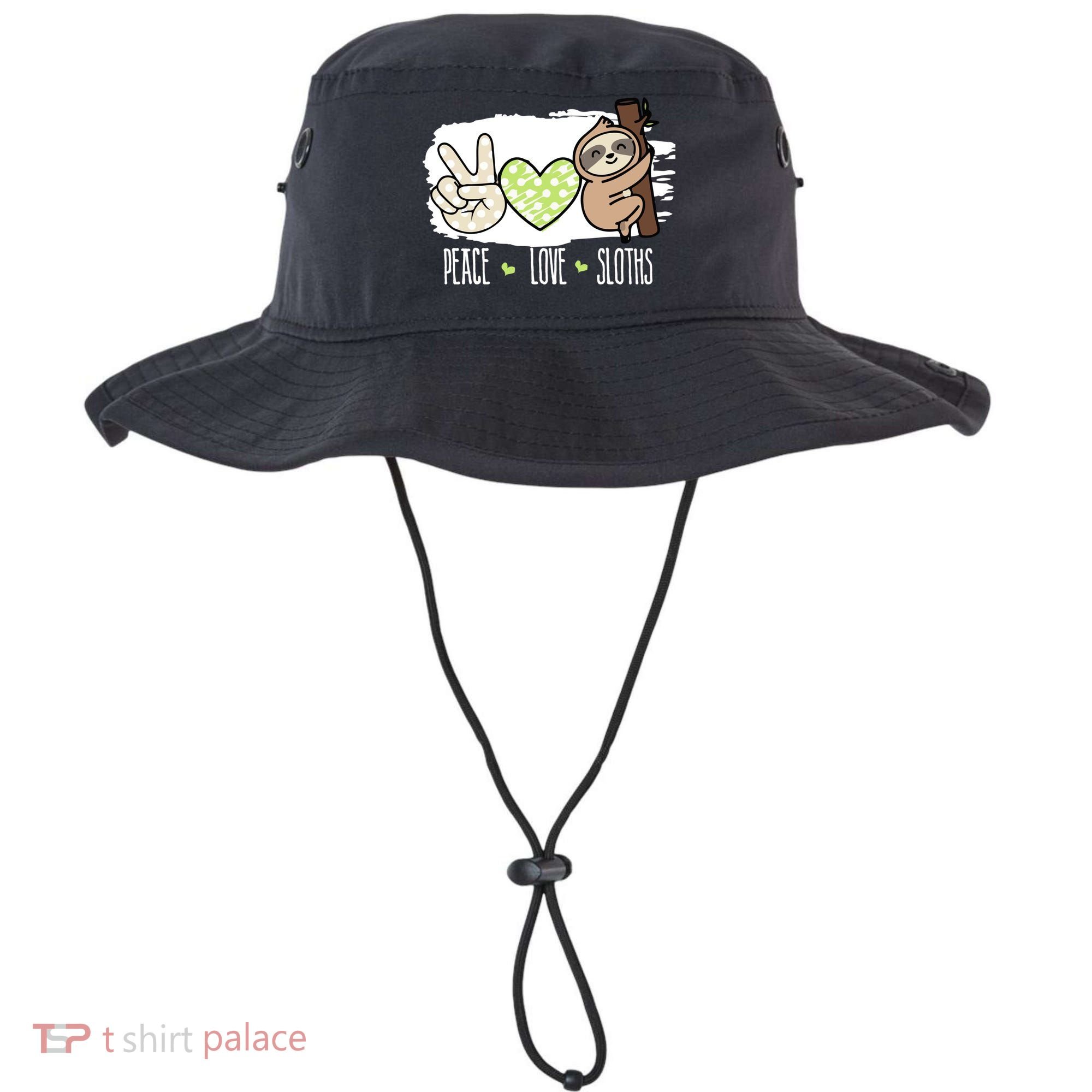 Peace Love Sloths Tropical Sloth Lover Hippie Gift Bucket Hat